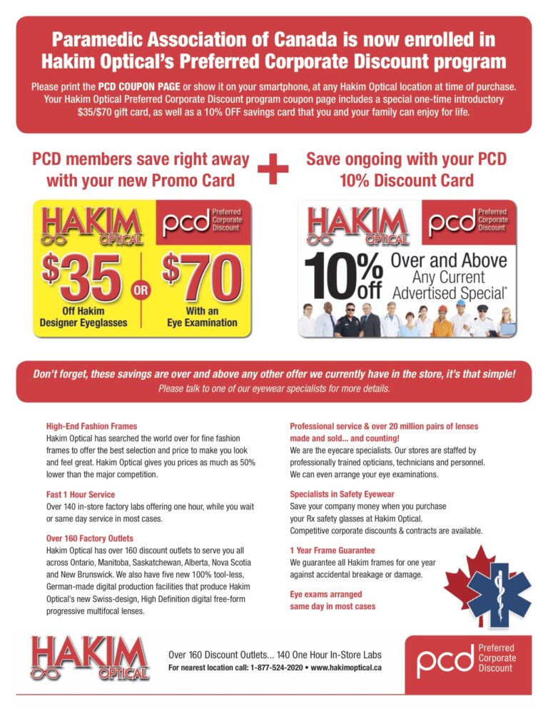 Hakim Optical Paramedic Association of Canada